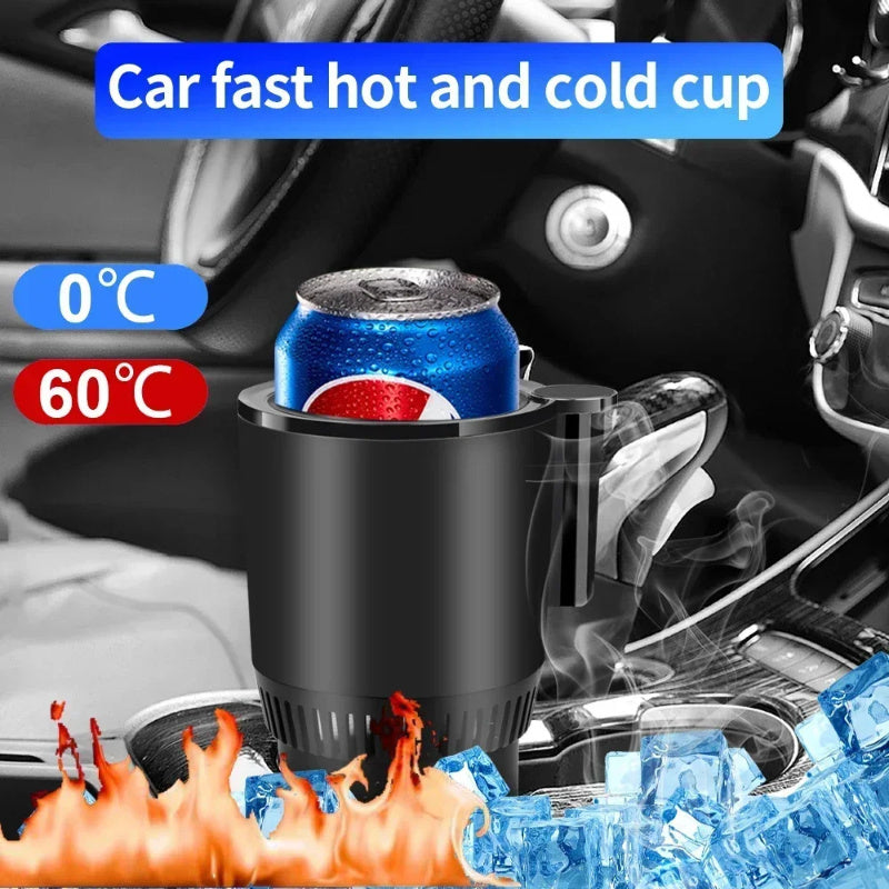 2 In1 Car Heating Cooling Cup 12V Smart Car Cup Holder Digital Temperature Display Drink Cup Warmer Cooler Mini Car Refrigerator - EraEase