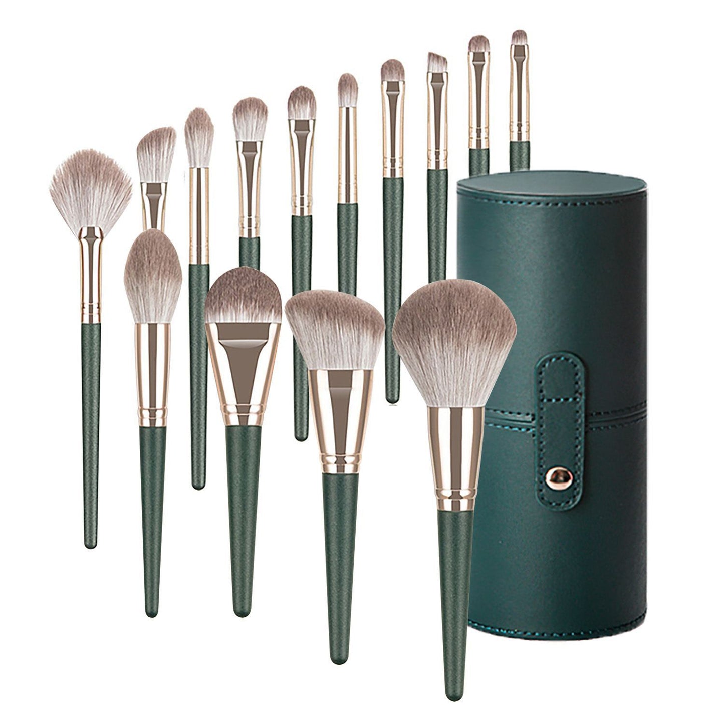 Green Cloud 14 Makeup Brushes Suit - EraEase